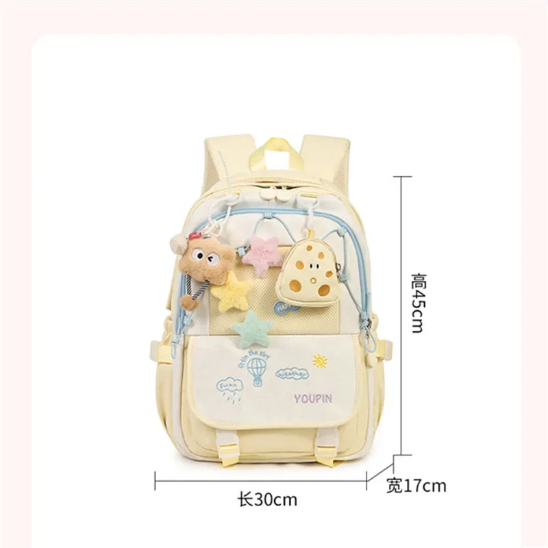 3 pièces/ensembles sacs d'école en nylon pour adolescentes kawaii femmes sacs à dos collège étudiant sac à dos pour ordinateur portable sac à dos cartable 2025