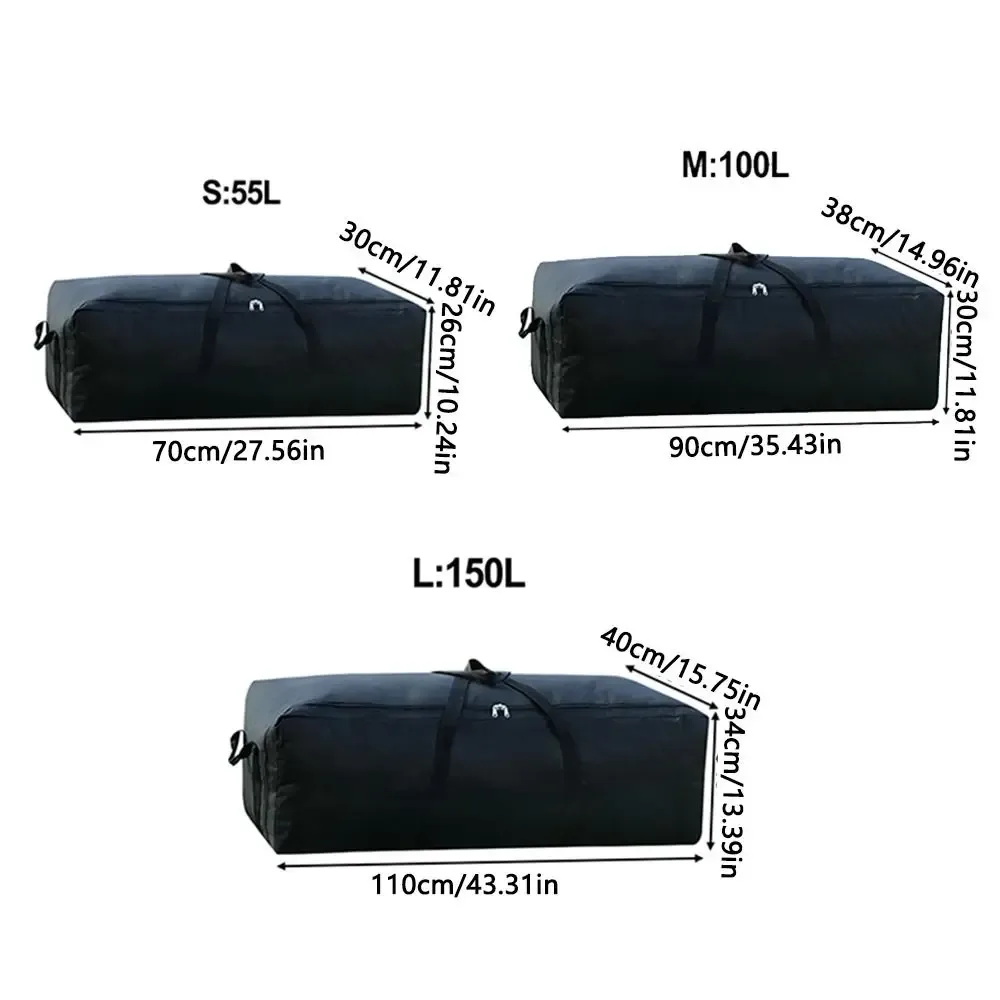 sac de voyage de très grande capacité 55l/100l/150l, poignées renforcées imperméables, sac à main de randonnée en tissu oxford, double fermeture éclair