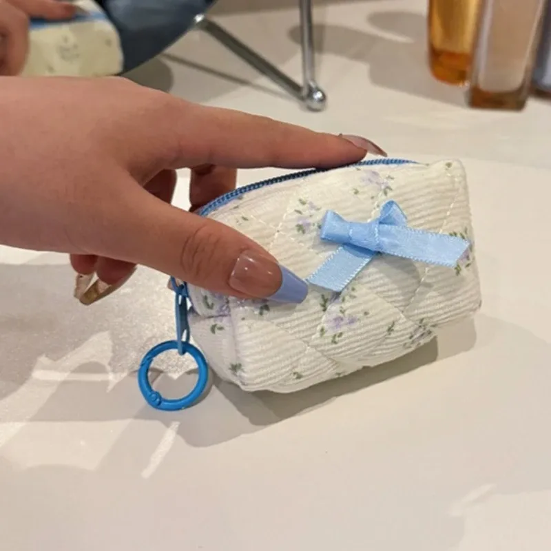 kawaii voyage petit cosmétique rouge à lèvres écouteur sac de rangement sac à main femmes portable mini maquillage sacs à main portefeuille pochette sacs organisateur
