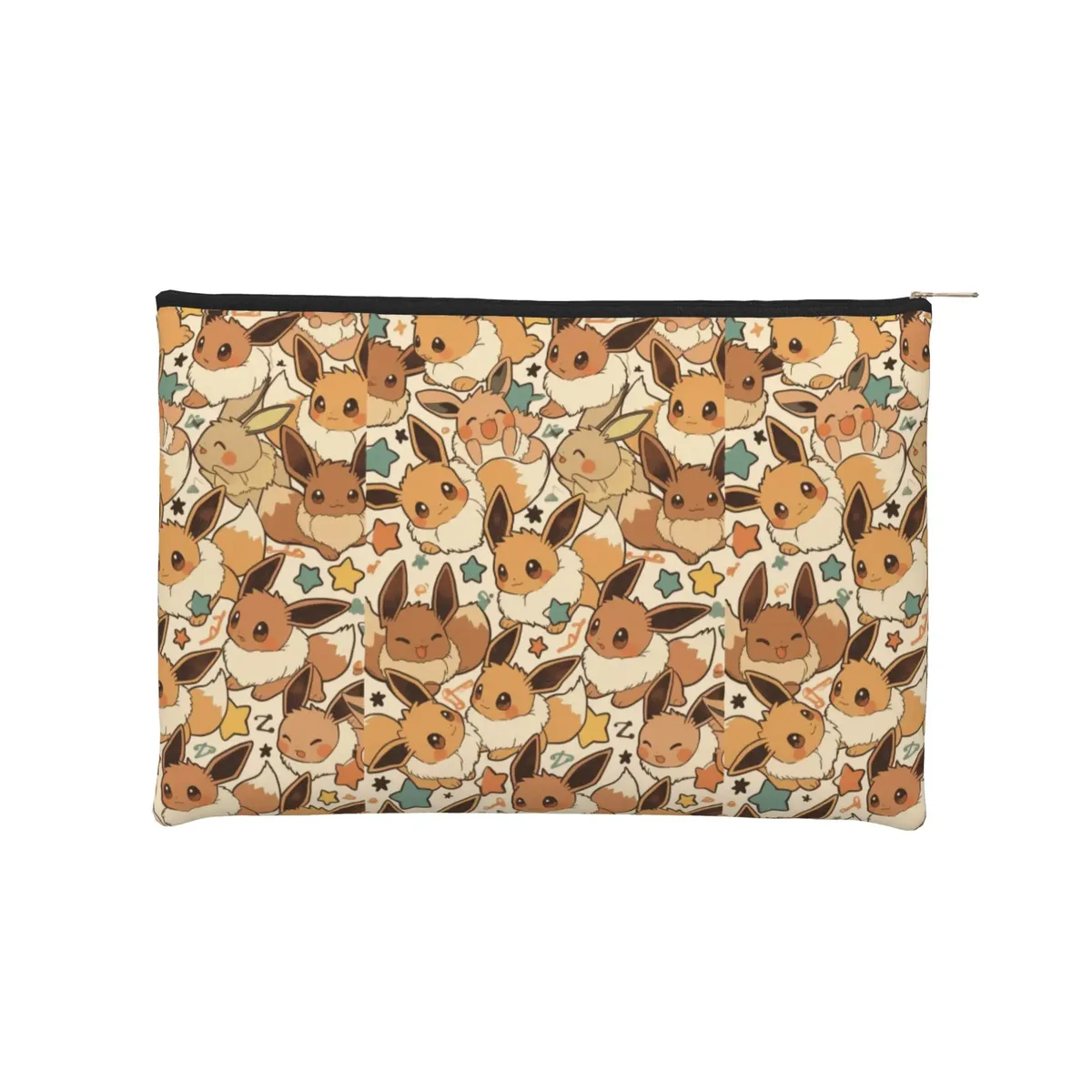 sac de voyage léger et mignon pokemon, pochette de maquillage eeveelution, trousse de toilette avec fermeture éclair, pochette cosmétique de voyage
