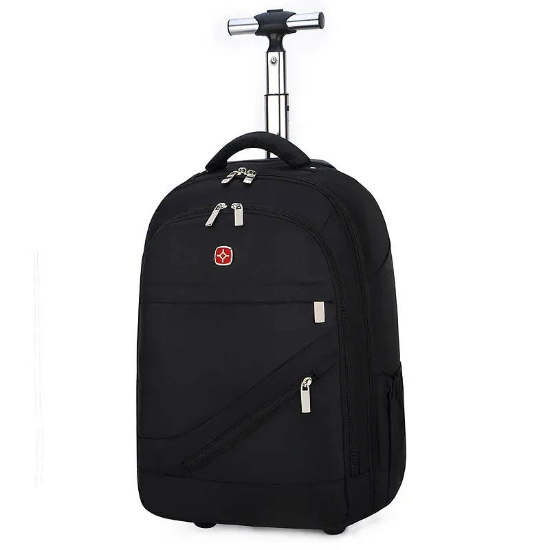 18/20 pouces hommes chariot sac à dos sac de voyage avec roues bagages roulants affaires embarquement valises chariot à roulettes sac à dos