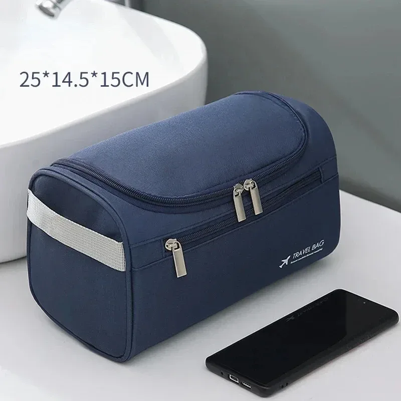 nouveau trousse de toilette en cuir pour hommes et femmes, trousse de toilette suspendue pour hommes, sac de voyage, grande trousse de cosmétiques pour voyage