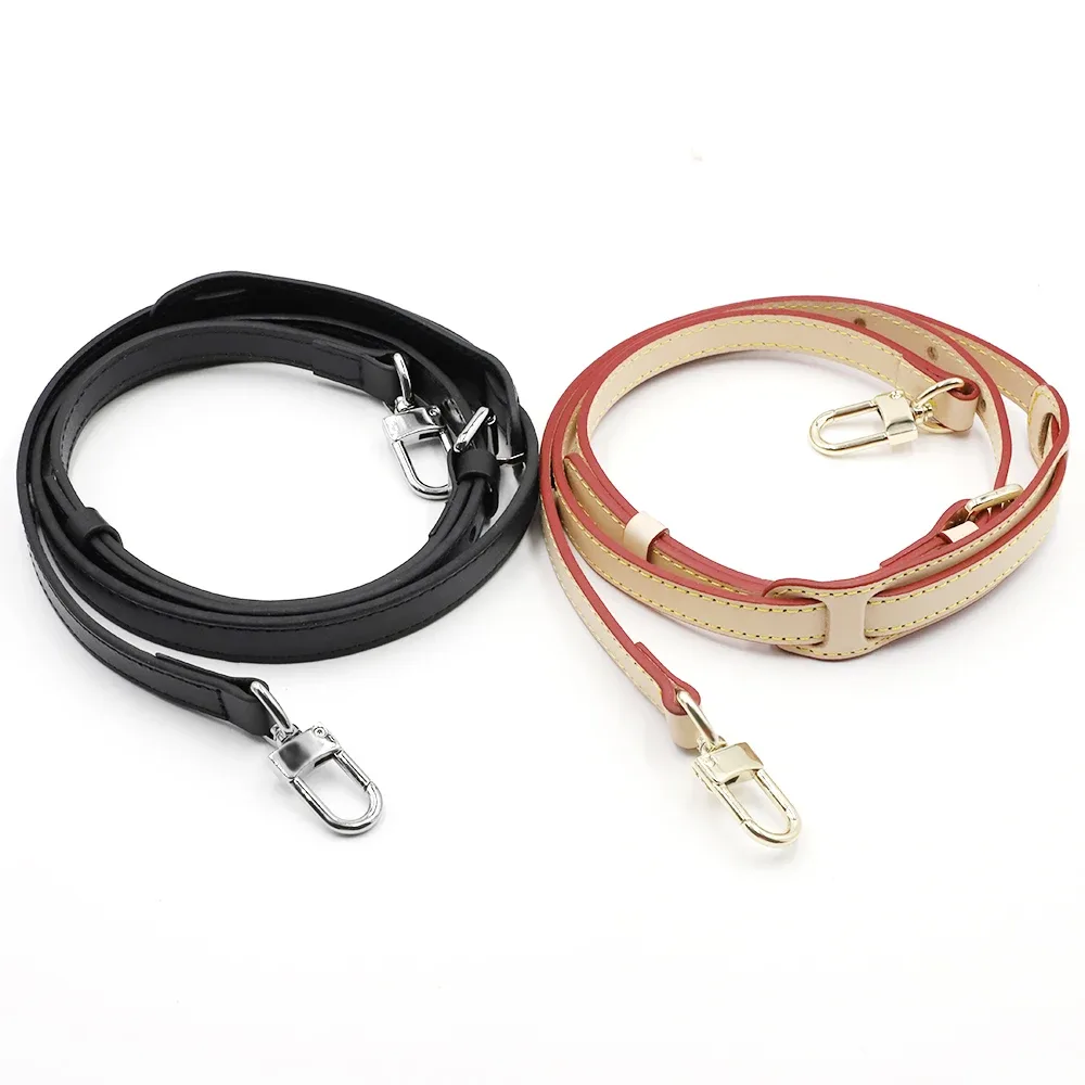 Sangle de sac à bandoulière en cuir de vache de luxe, longue sangle réglable en cuir véritable, couleur noir Beige, accessoires de ceinture pour sac féminin