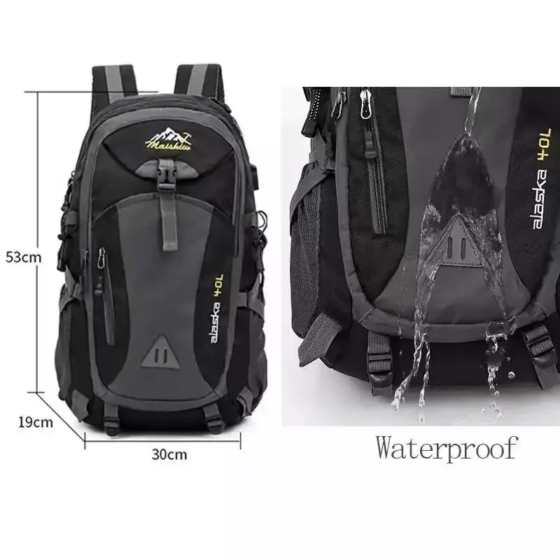 sac à dos étanche d'alpinisme antivol pour hommes, sacs de sport d'équitation, camping en plein air, voyage, escalade, randonnée