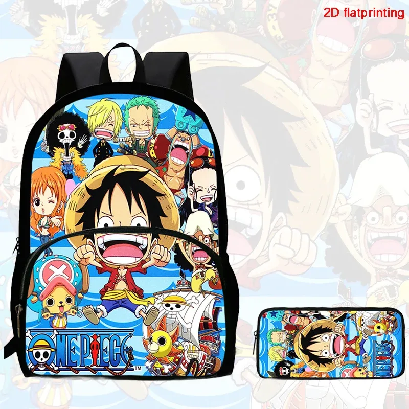 ensemble de 2 sacs à dos, style one piece, avec poche avant, sac à dos avec porte-crayons, léger, pour les enfants de 6 à 10 ans