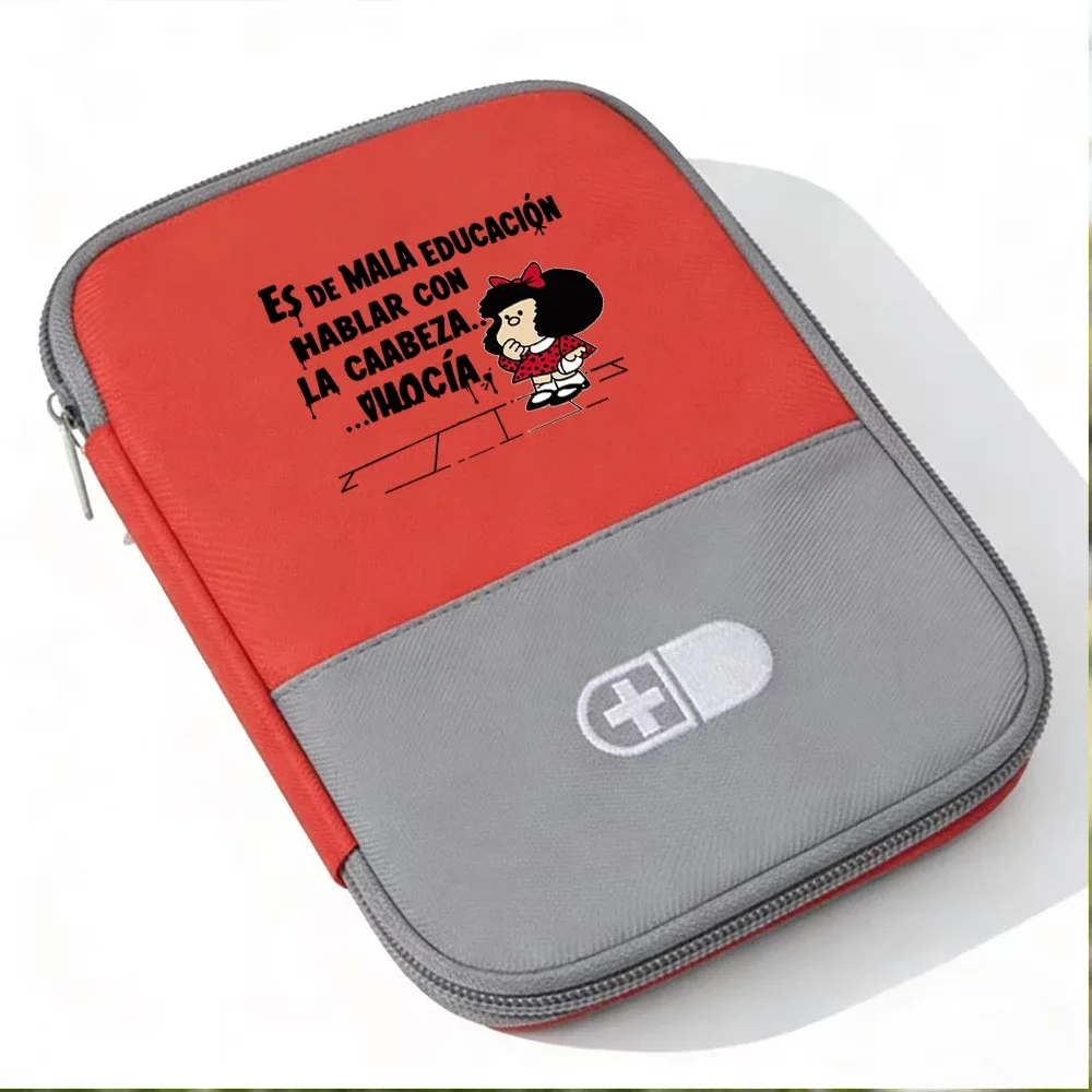 sac de rangement médical portable à grande capacité avec motif de dessin animé mafalda, idéal pour la maison, les voyages et les déplacements professionnels