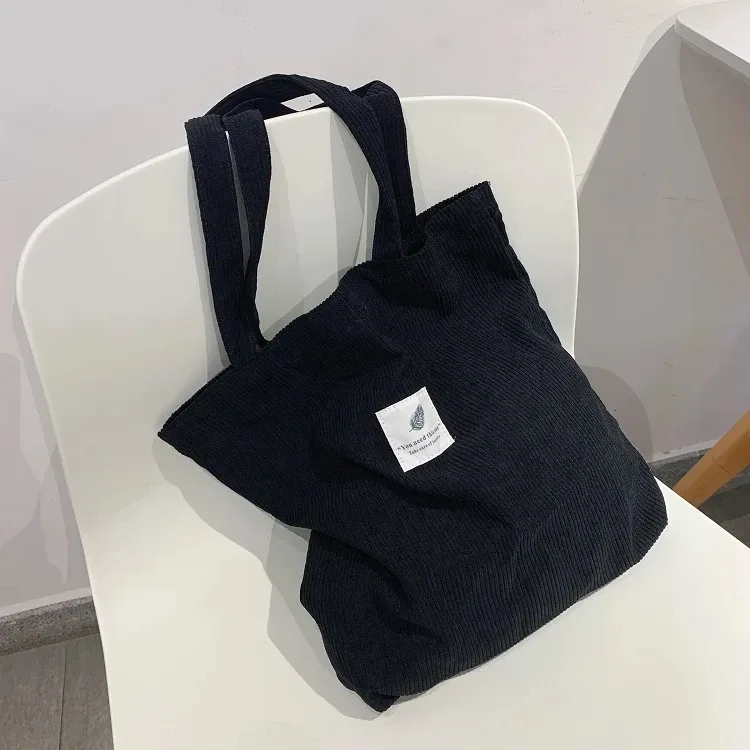 sac cabas en velours côtelé pour femme jiomay 2025 – sac fourre-tout élégant et durable, grande capacité, idéal pour un usage quotidien