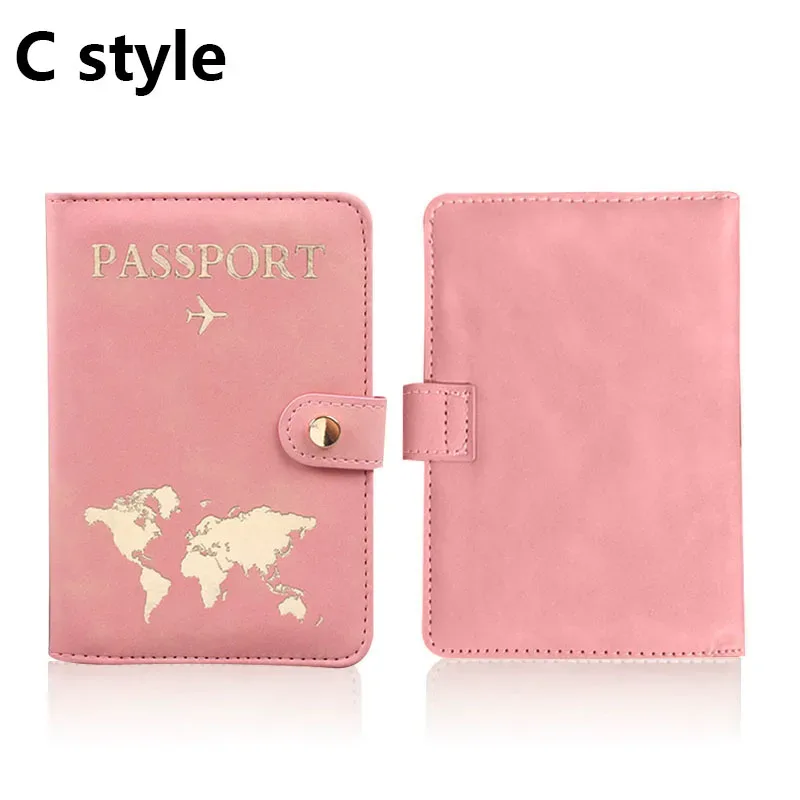 étui porte-passeport en cuir pour essentiels de voyage, portefeuille cartes de crédit, housse de passeport pour femme/homme avec boucle