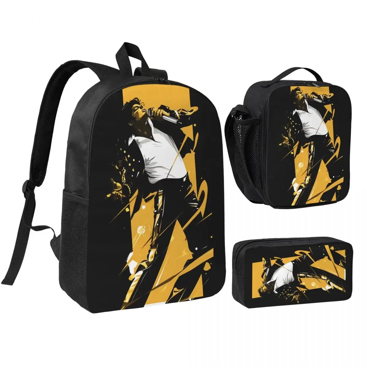 sac à dos 3 pièces/ensemble 261 mj dangerous tour pour étudiant, sac à bandoulière, sac à déjeuner, trousse à crayons