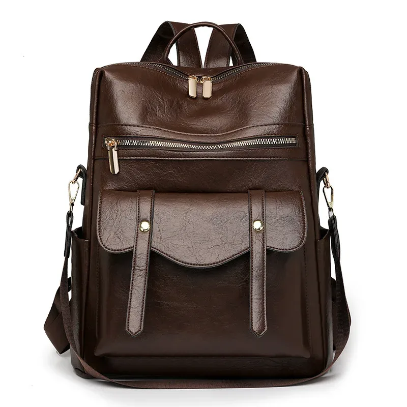 sac à dos en cuir souple de haute qualité pour femmes, nouveau style britannique, sac d'école polyvalent pour célébrités d'internet avec matériau pu