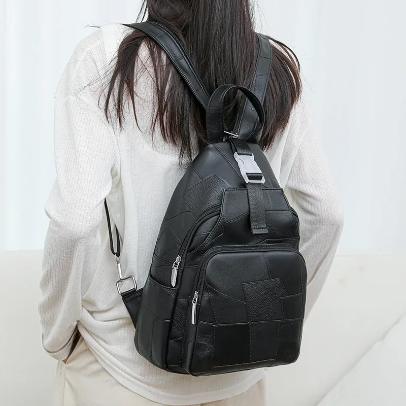 Sacs à dos multifonctions en cuir PU pour femmes, sacs à dos d'école pour dames, pack de poudres de téléphone, sacs initiés, nouveau
