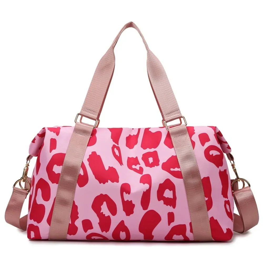 sac de sport oxford imprimé léopard, sac multifonctionnel à porter sous le bras, sac à bandoulière de fitness, sac fourre-tout, sac à main de grande capacité, sac de plage