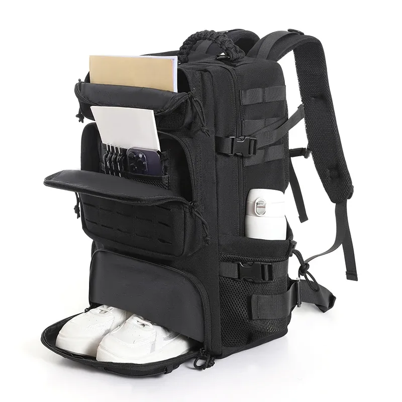 Sac polochon pour homme avec système modulaire de grande capacité, design multi-compartiments avec espace de rangement pour chaussures