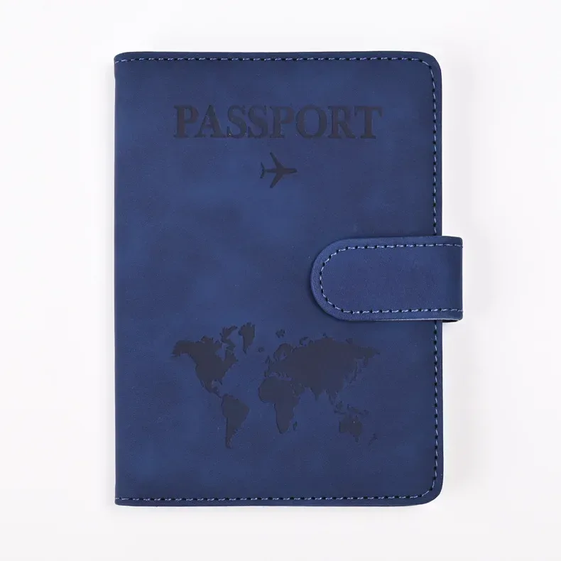 porte-passeport en cuir pu pour hommes et femmes, étui pour cartes de crédit, portefeuille de couverture, accessoires de voyage, sac à main