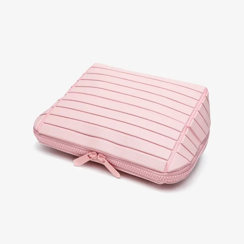 sac de rangement en pvc rayé, grande capacité, pour voyage en plein air, organisateur de produits de toilette, pochette de voyage portable, sac à cosmétiques