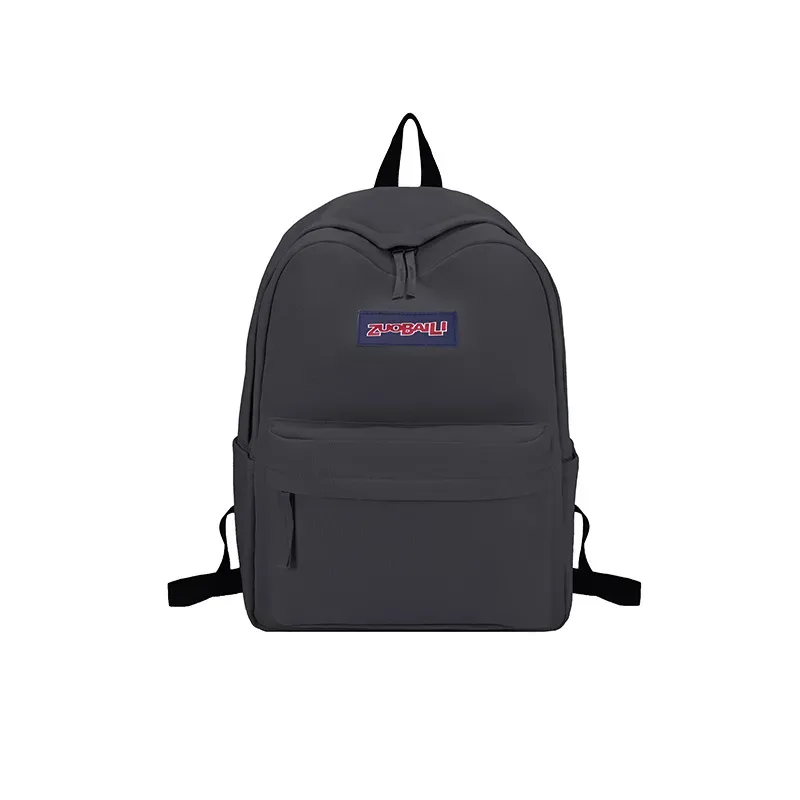 sac à dos de voyage décontracté pour l'extérieur, léger, résistant à l'usure, grande capacité, sac à double bandoulière, style simple, en tissu oxford, pour étudiants