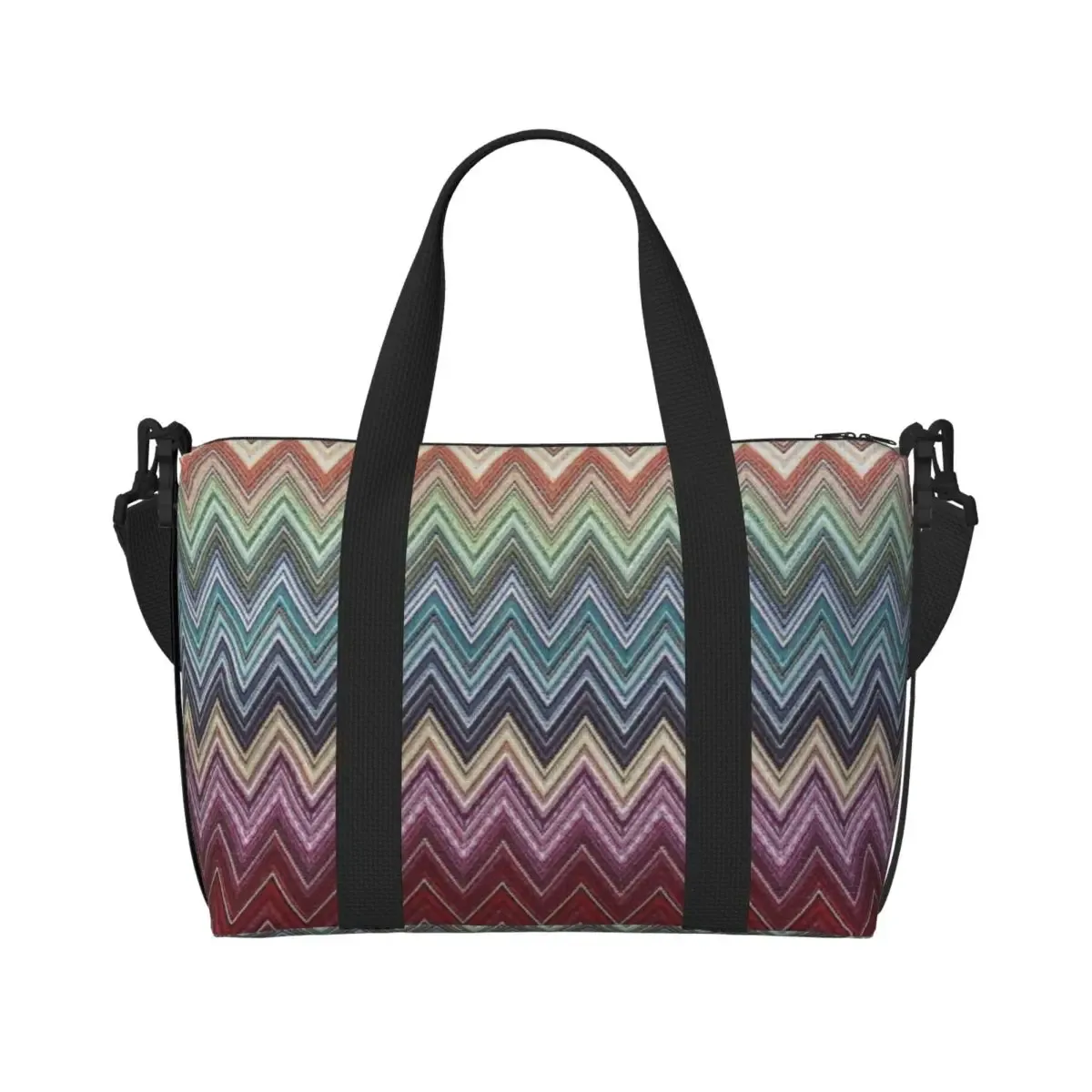 sac fourre-tout boho personnalisé pour femme, sac de plage moderne chic, extra large, sac de sport à main, géométrique, multicolore, sacs de voyage, sacs à provisions