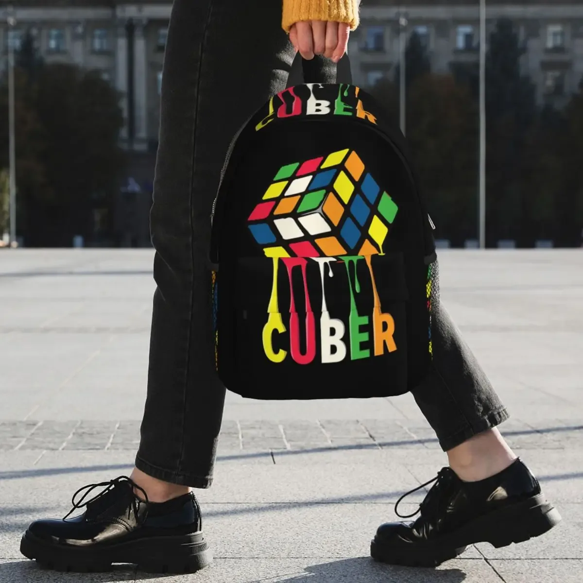 rubix rubiks rubics sac à dos étudiant garçons filles bookbag enfants sac d'école ordinateur portable sacs à bandoulière pour hommes femmes