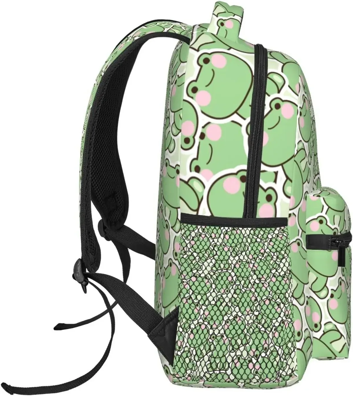sac à dos imprimé grenouille mignon, grande capacité, sacs pour ordinateur portable, imperméable, léger, accessoires pour le travail, sac de voyage, trucs