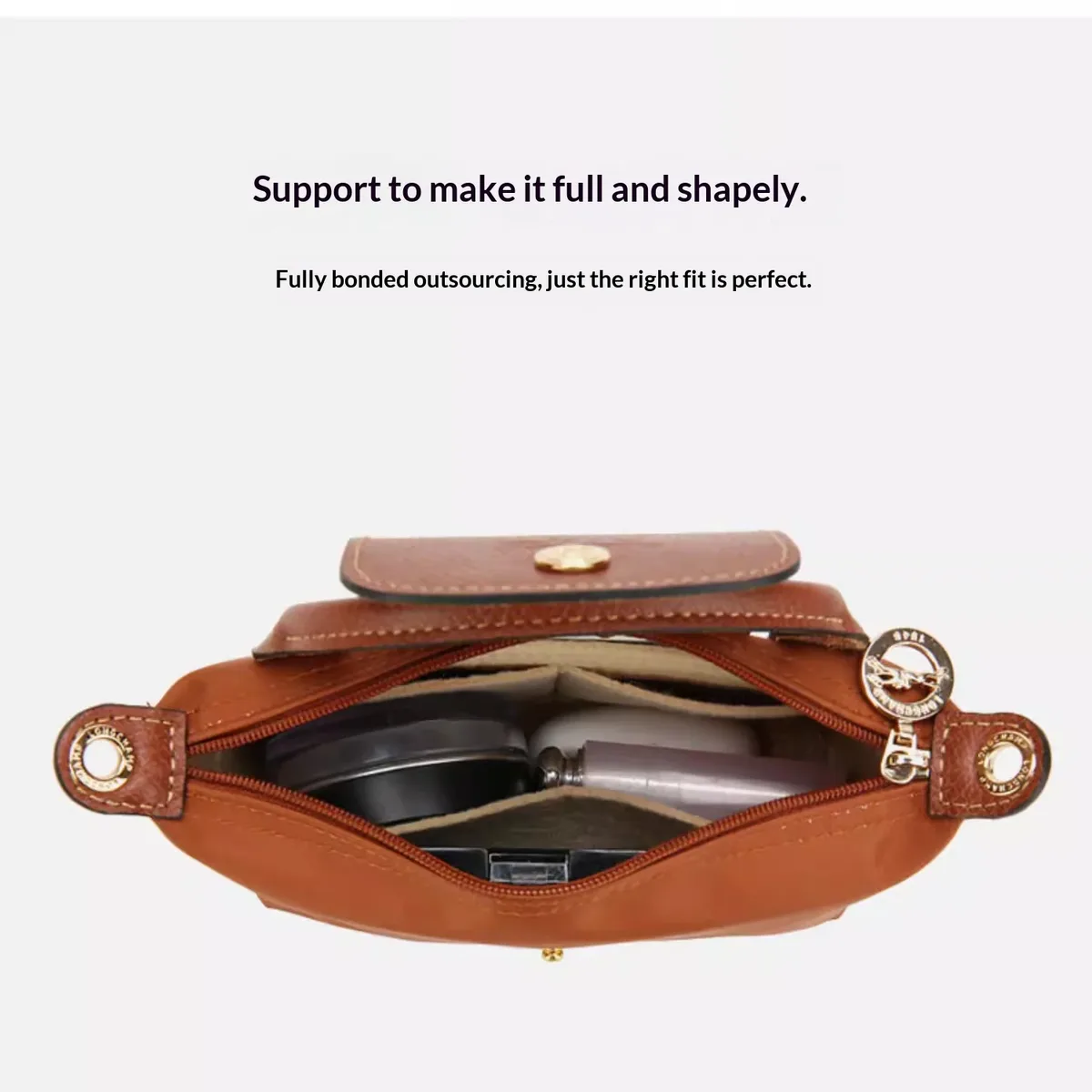 organisateur de sac en feutre pour sac à main, organiseur de sac pour sac à bandoulière longchamp mini