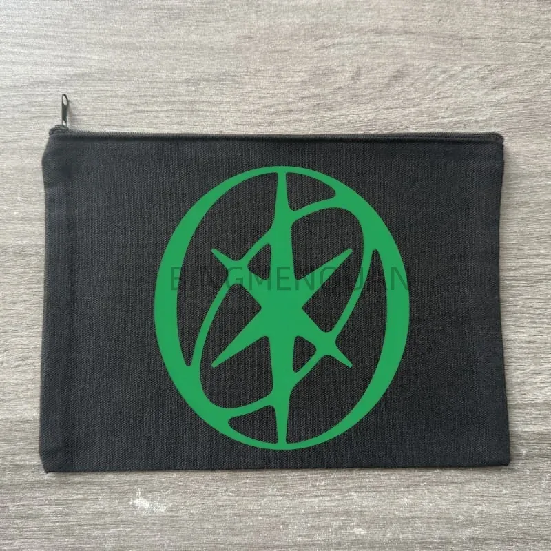 sac de maquillage tendance katseye, sac de rangement de voyage, toile imprimée, lettre zéro, portefeuille, petit rangement pour les objets, vacances