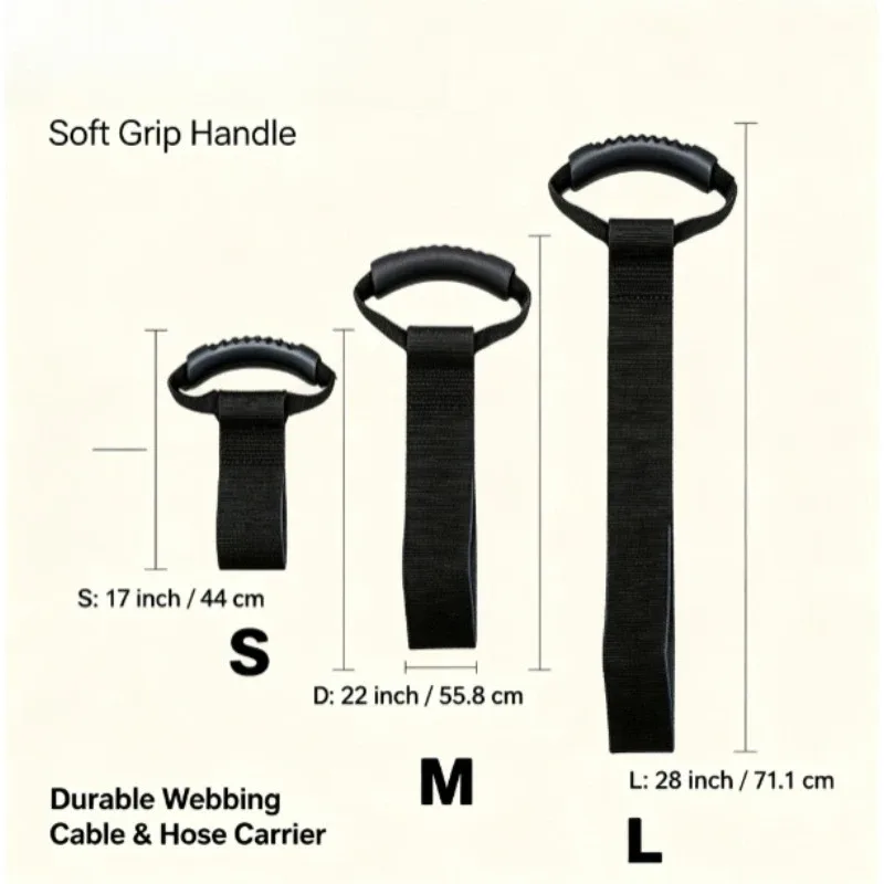 sangle de rangement robuste et portable avec poignée à fermeture auto-agrippante, organisateur de câbles réutilisable, ceinture de regroupement manuelle