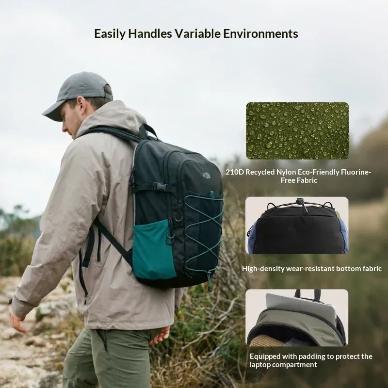 bagsmart sacs à dos de randonnée de grande capacité pour hommes et femmes, sac à dos pour ordinateur portable de 15,6 pouces, imperméable, pour voyage en plein air, sac à dos de banlieue