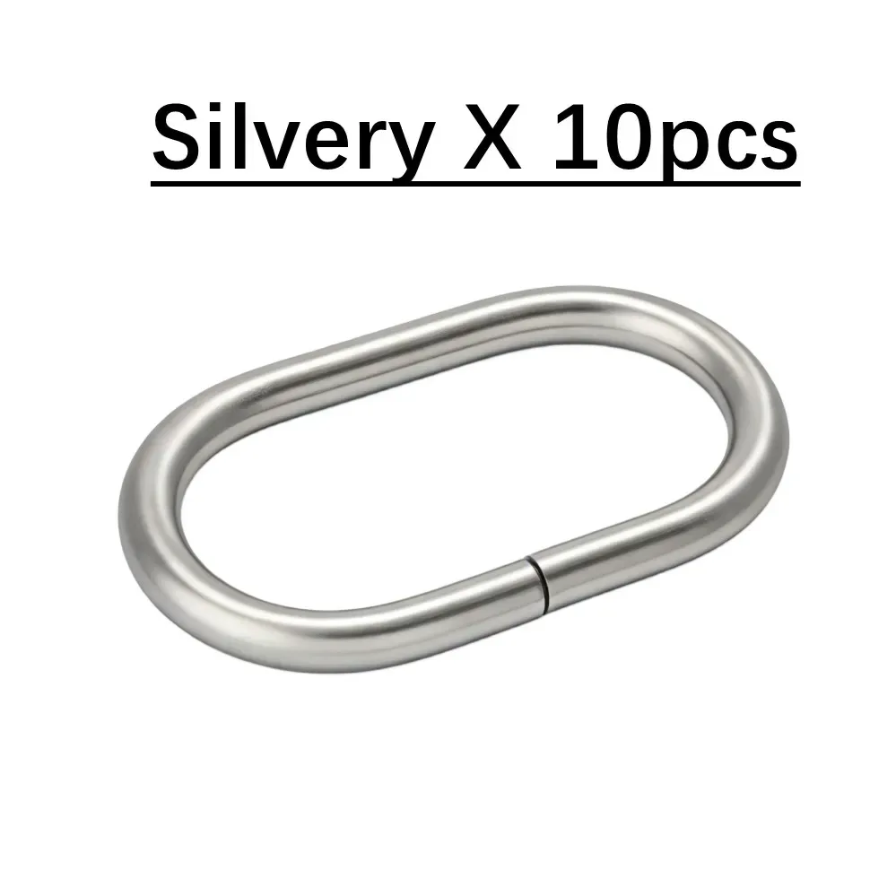 anneaux ovales en métal pour boucles de ceinture, 10 à 100 pièces, anneaux en o non soudés pour sac à dos, bracelet de montre, collier de chien, accessoires en sangle de cuir