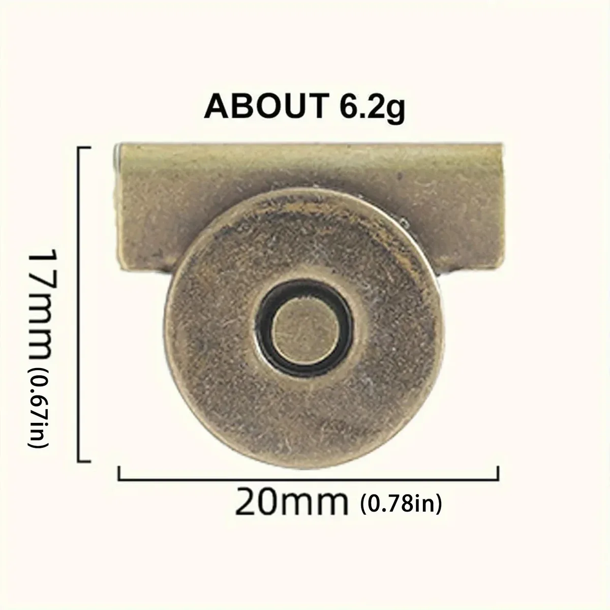 5 paires de boutons à pression en métal, fermoir à boucle magnétique sans couture pour sacs fourre-tout, vêtements et artisanat de bricolage, clip sans couture pour sac à main