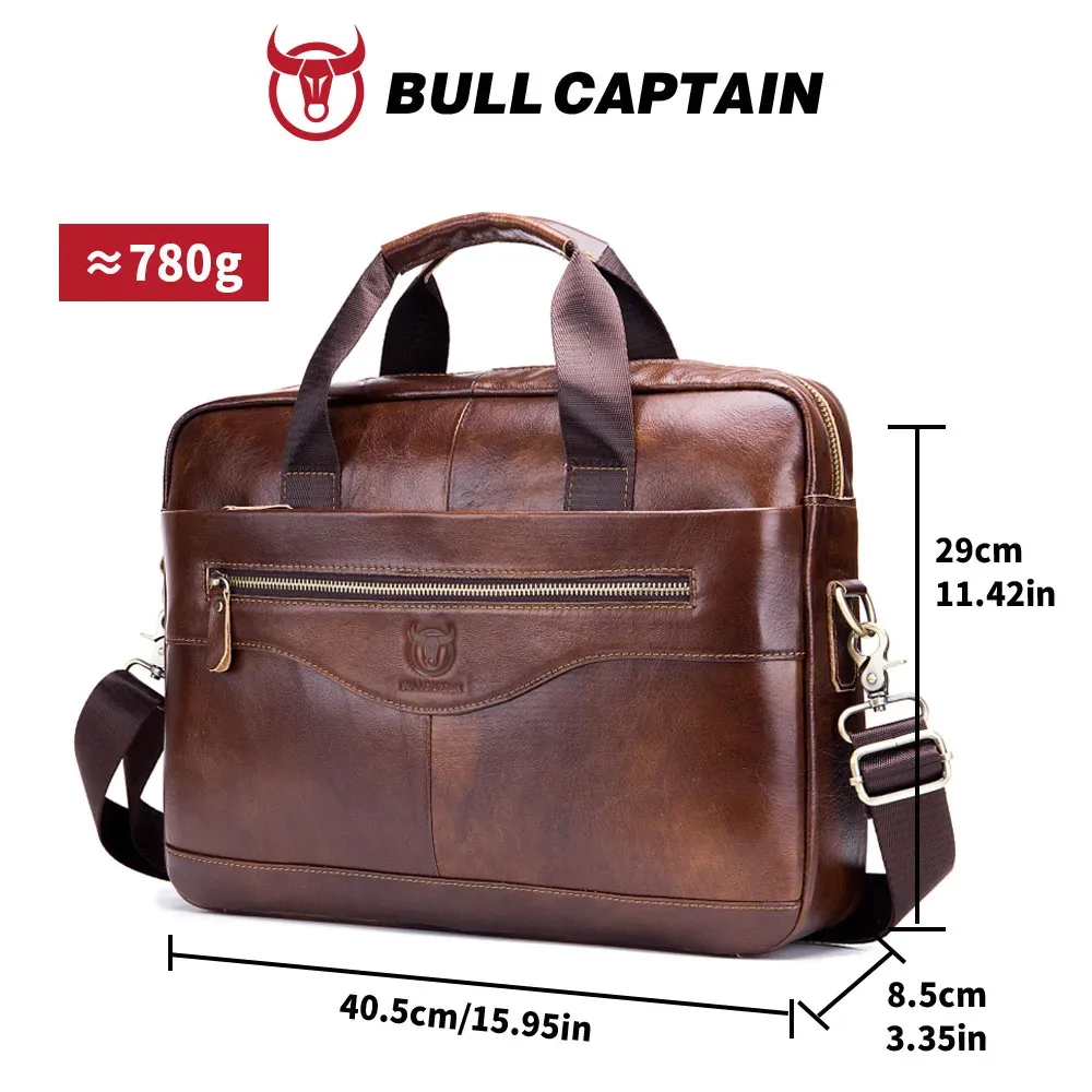 bullcaptain-sac à main en cuir group pour homme, sacoche pour bombes, ordinateur portable de 14 pouces, bureau, affaires
