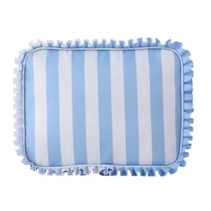 sac à cosmétiques à volants, pochette de voyage en nylon pour maquillage pour femmes et filles, grand organisateur de toilette multifonction, rangement à fermeture éclair étanche