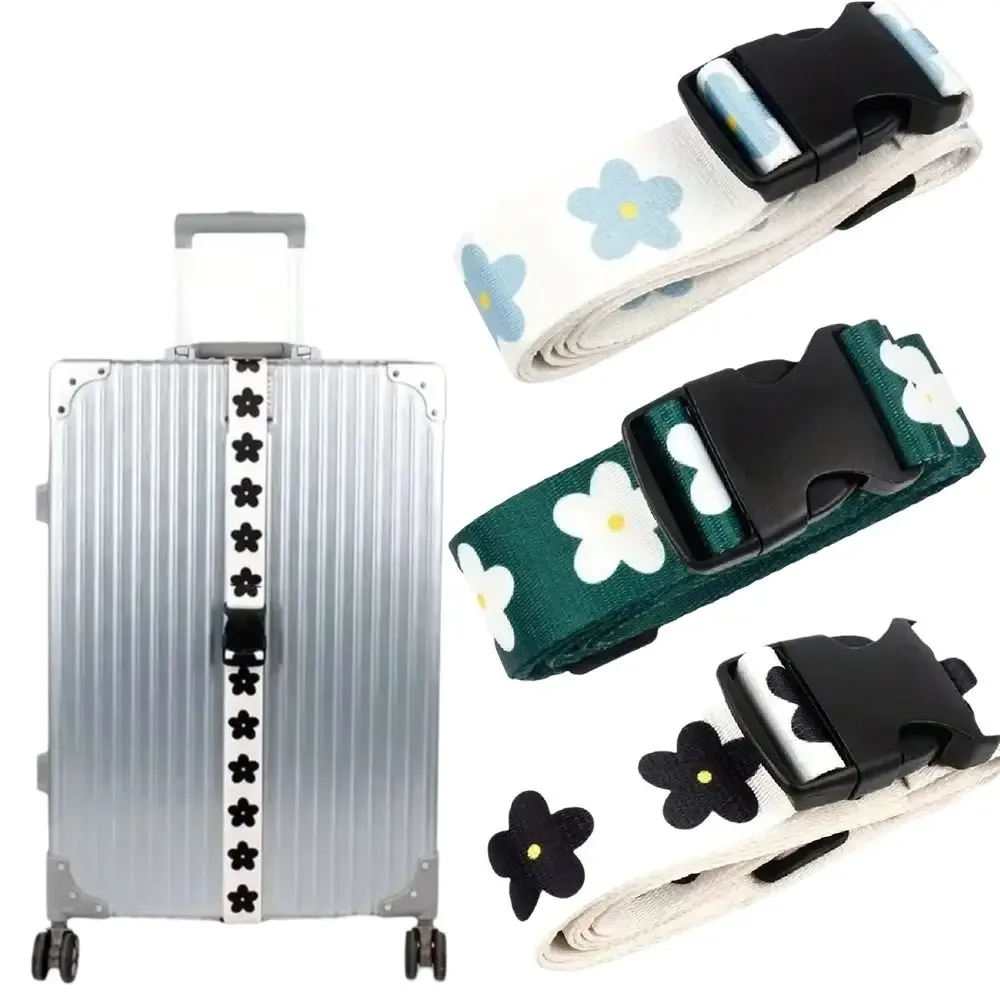 nouvelles sangles de bagages multicolores en polyester, antivol, sangle de bagages de voyage réglable, sangle de bagages florale, accessoires de voyage