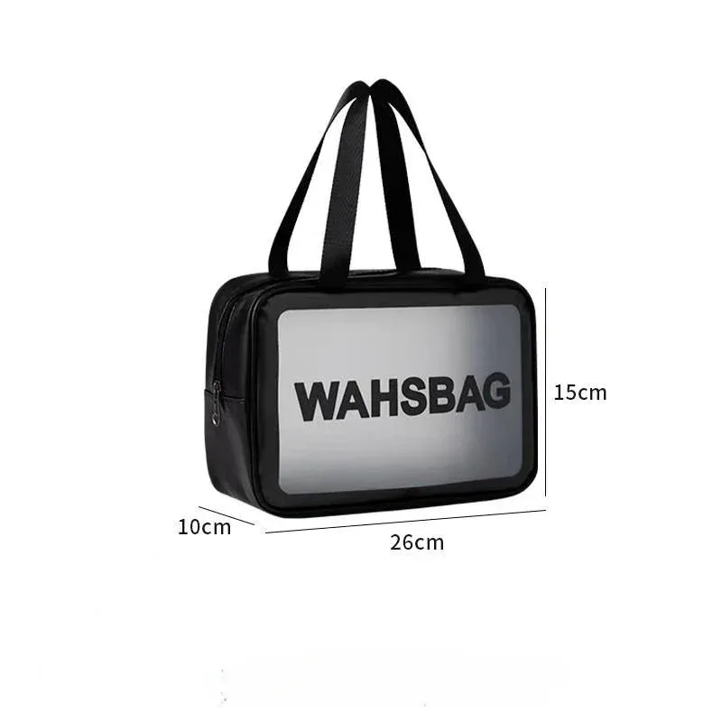 sac de rangement de voyage en pu pour femme, trousse à cosmétiques, trousse de maquillage, trousse de toilette étanche, étuis à cosmétiques transparents