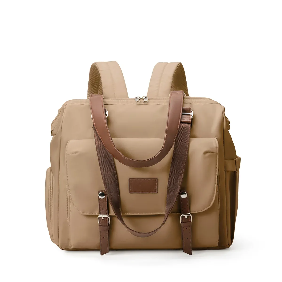 sac à dos fourre-tout léger multi-poches pour maman et bébé, sac à langer convertible en sac à bandoulière avec bretelles rembourrées