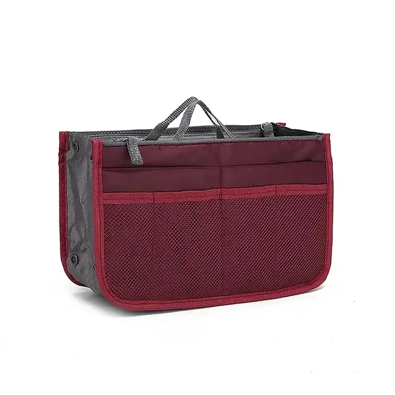 organisateur insérer sac femmes nylon voyage insérer organisateur sac à main sac à main grande doublure dame maquillage cosmétique sac pas cher femme fourre-tout