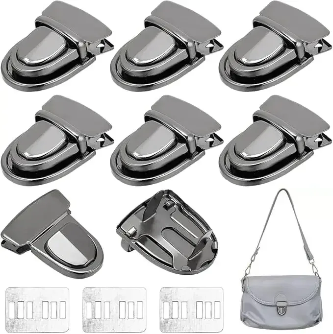 20 pièces fermoirs à pression métalliques pour sacs à main, portefeuilles et sacs fourre-tout, pour artisanat diy