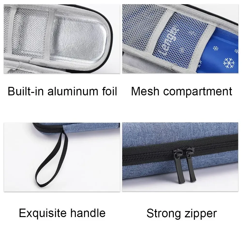 mallette de voyage avec sac de refroidissement pour insuline diabétique, protection de cabine, pilule, sac de glace indispensable, congélateur de médicaments pour ty.com medicla