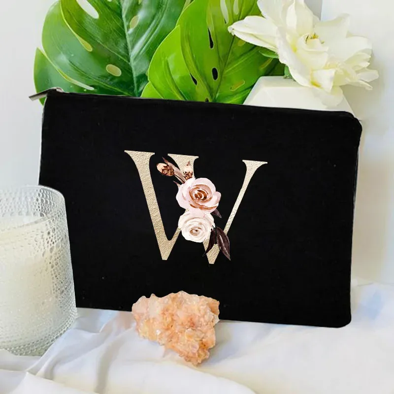 trousse de maquillage femme, pochette de voyage pour demoiselle d'honneur, organisateur de toilette, pochette de rangement pour fête de mariage, trousse à crayons pour mariée