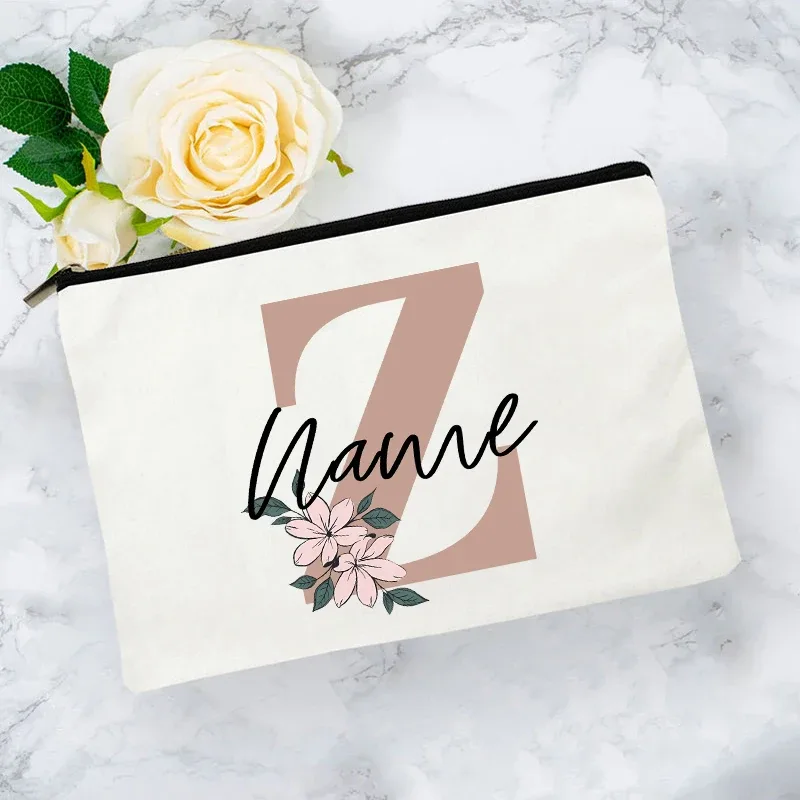 trousse de toilette personnalisée avec nom, impression de lettres, essentiels de voyage pour enfants, trousse à crayons pour l'école et le bureau, cadeau pour enseignant