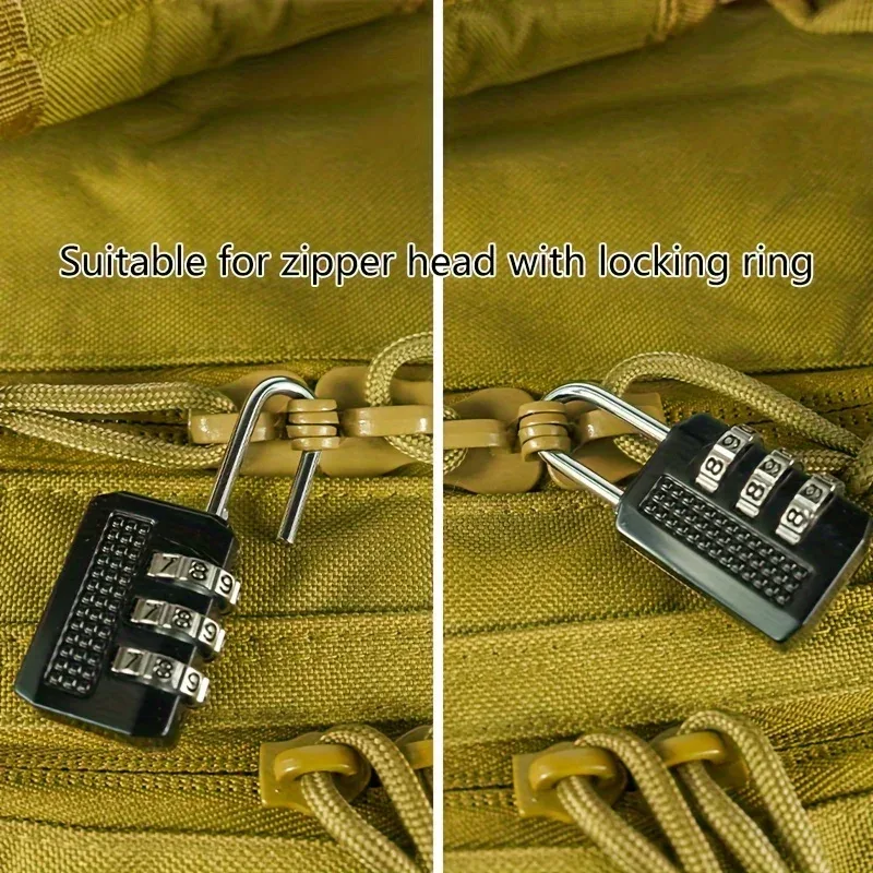 Petit cadenas polyvalent avec mot de passe, pour sac à dos d'extérieur, verrouillage de sécurité, Portable et léger, en alliage