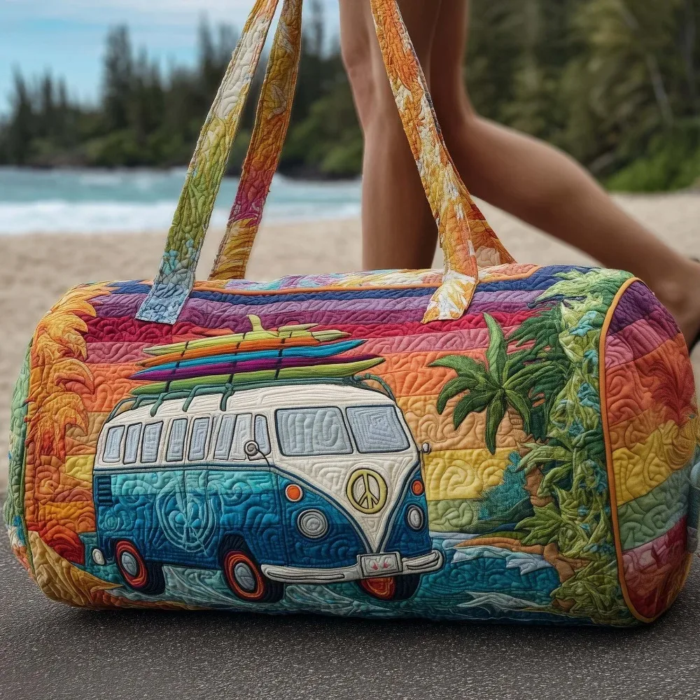 sac de voyage matelassé à sangle réglable, grande capacité, matelassage 3d, sac de voyage, sac fourre-tout, sac à main pour courtes distances