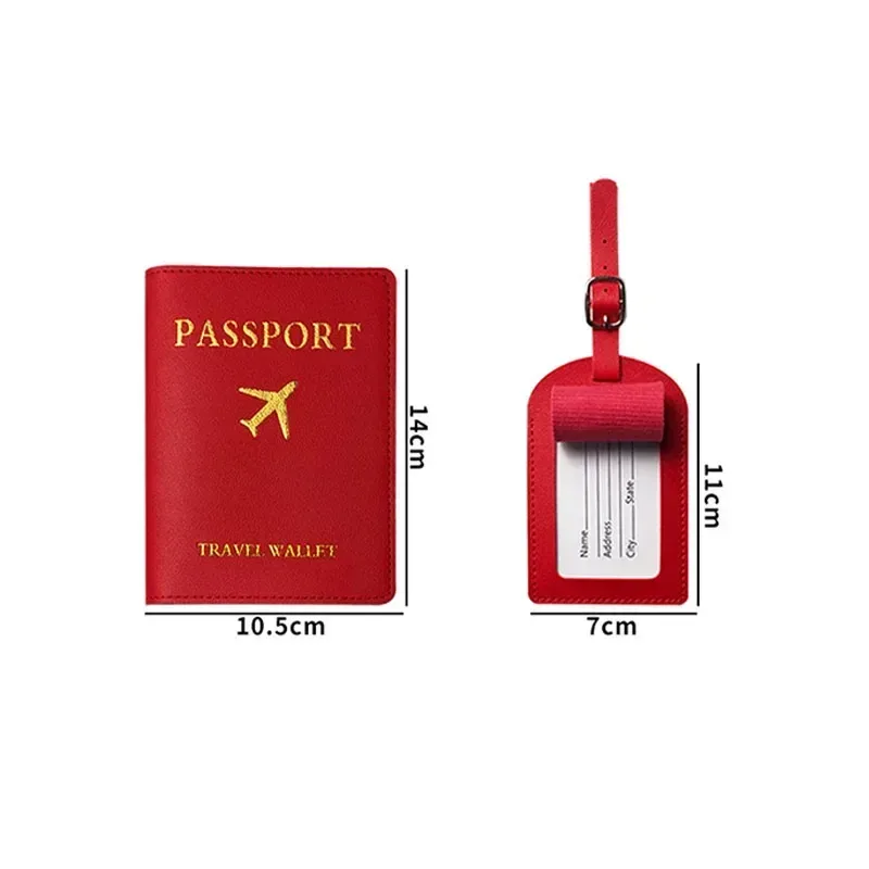 étiquettes de bagage colorées en cuir pu pour femmes et hommes, avec nom, cartes d'identité, étiquettes de valise pour bagages, sacs de voyage