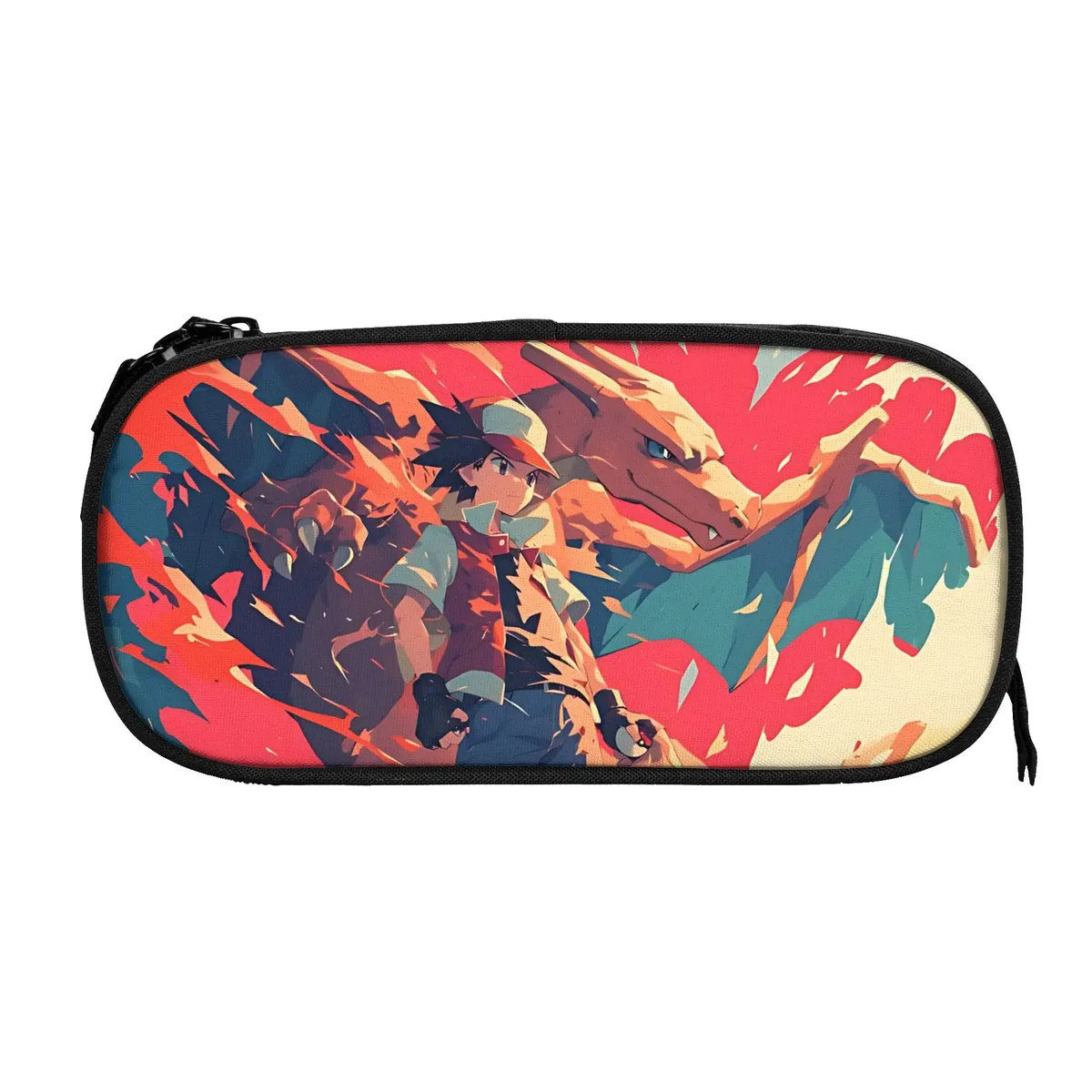 sacs à grande capacité sur le thème d'anime pokémon charizard pour enfants, trousse scolaire pour garçons et filles.