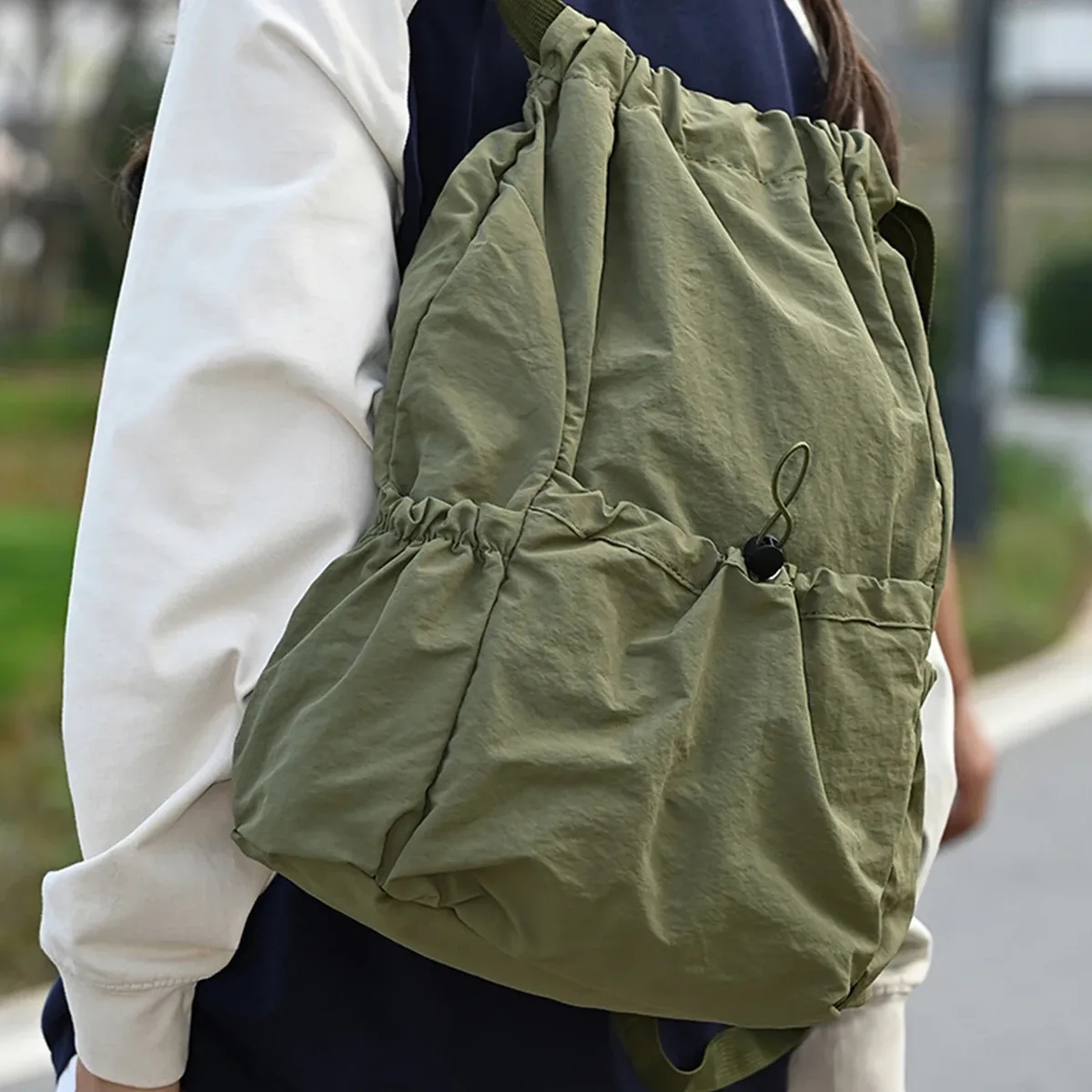 sac à dos pliable à cordon de serrage, grande capacité, imperméable, sac de sport à cordon de serrage, sac de voyage à cordon de serrage, sac de fitness léger