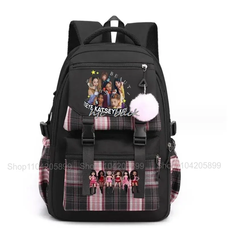 sac à dos katseye tendance, amusant, style kpop, pour filles, sacs d'école, sacs à dos pour adolescentes, étudiantes, voyages quotidiens, sac à dos pour ordinateur portable