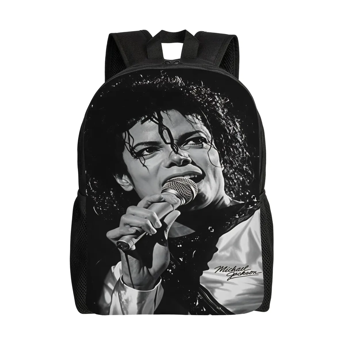 michael mj sac à dos unisexe respirant en polyester, sacs d'école amusants, sac à dos de voyage design