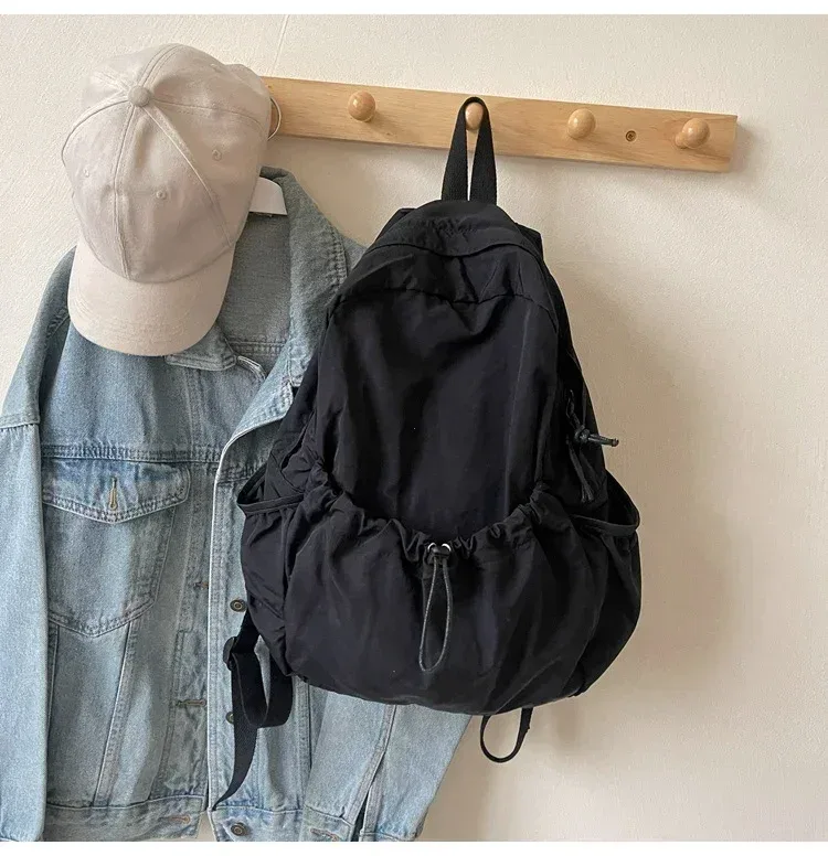 sac à dos décontracté femmes grande capacité mode junior lycée étudiant pli cartable sac en tissu coréen voyage sac à dos