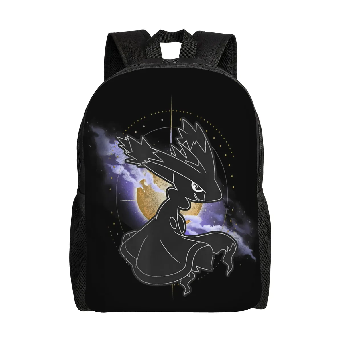 sacs à dos pokemon lucario type fighting steel poster daypack mochila office work sac à dos à fermeture éclair