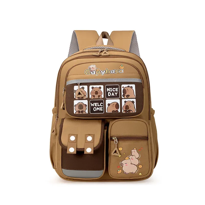 capybara école sac à dos adolescents filles sacs d'école ensemble sac à dos décontracté enfants 3 pièces livre sac kawaii enfants cartable voyage sac à dos