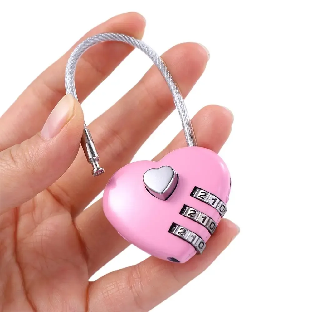 cadenas de voyage en forme de cœur pour bagages, serrure à combinaison tsa pour tiroir de gym, cadenas de sécurité pour valise